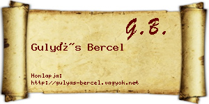 Gulyás Bercel névjegykártya
