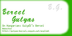 bercel gulyas business card